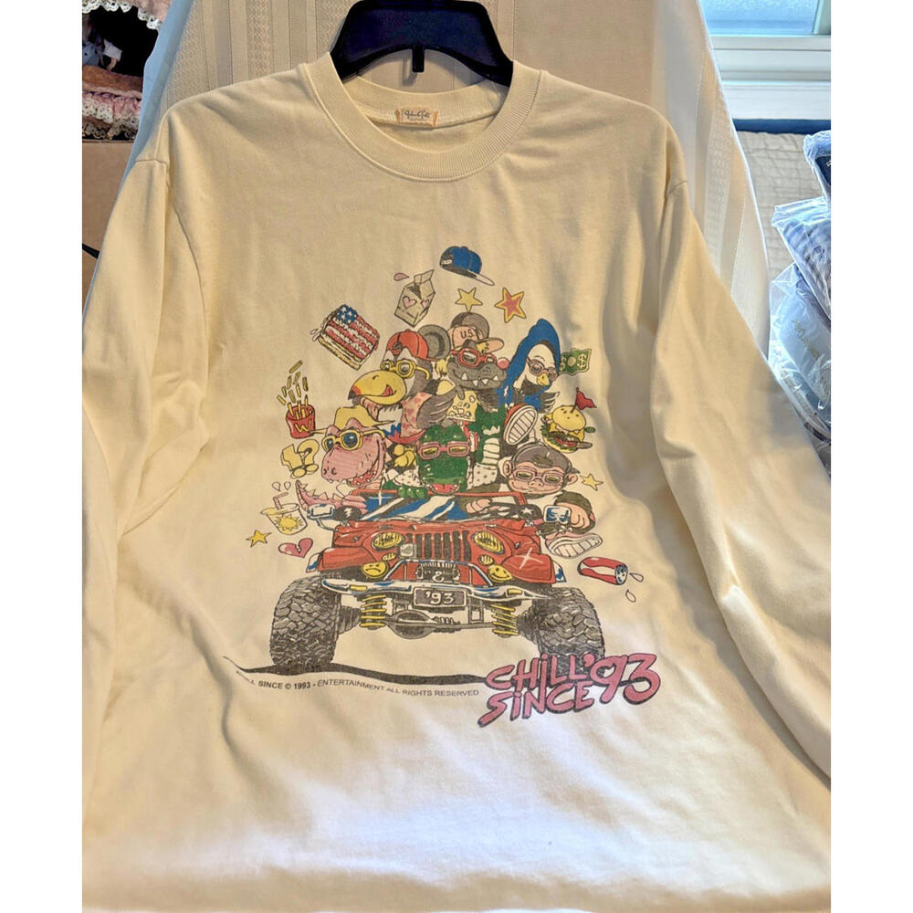 Brandy Melville Chill Since 93 Long Sleeve Pullover Sweatshirt John Galt XL?